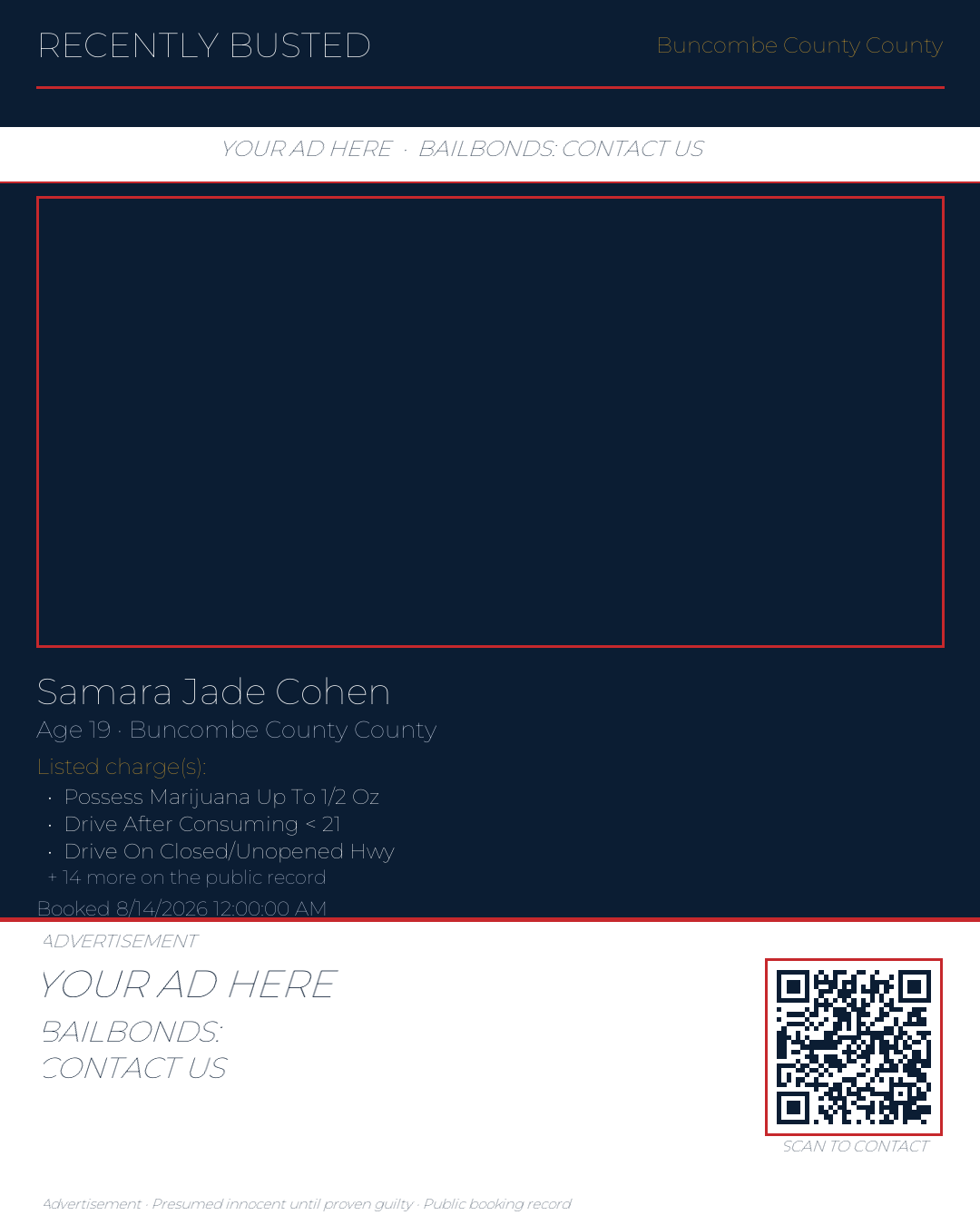 Arrest report - SAMARA JADE COHEN