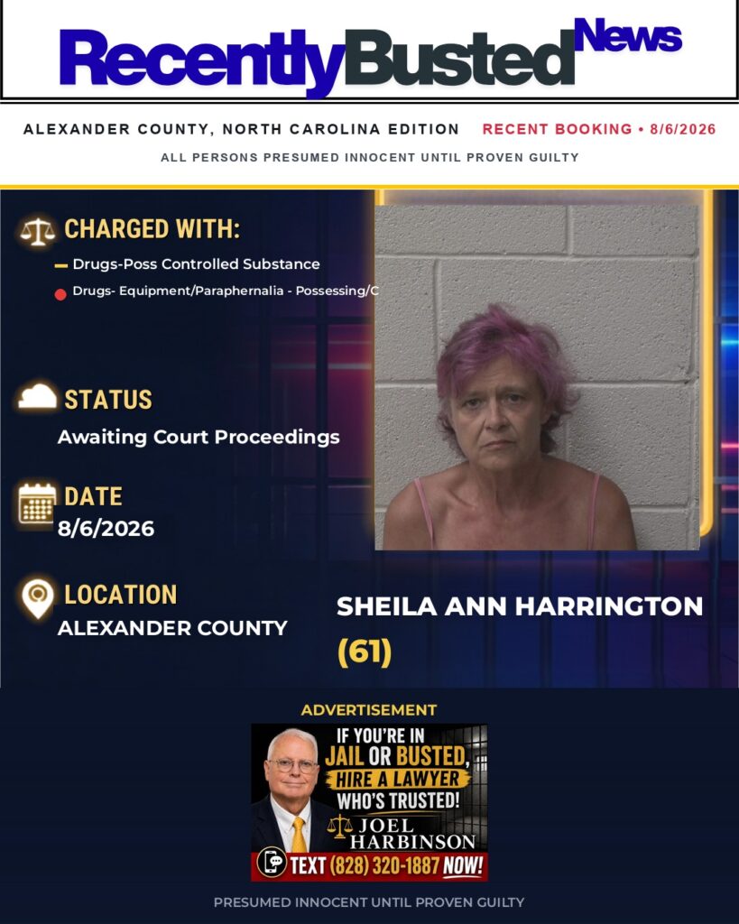 Arrest report — SHEILA ANN HARRINGTON