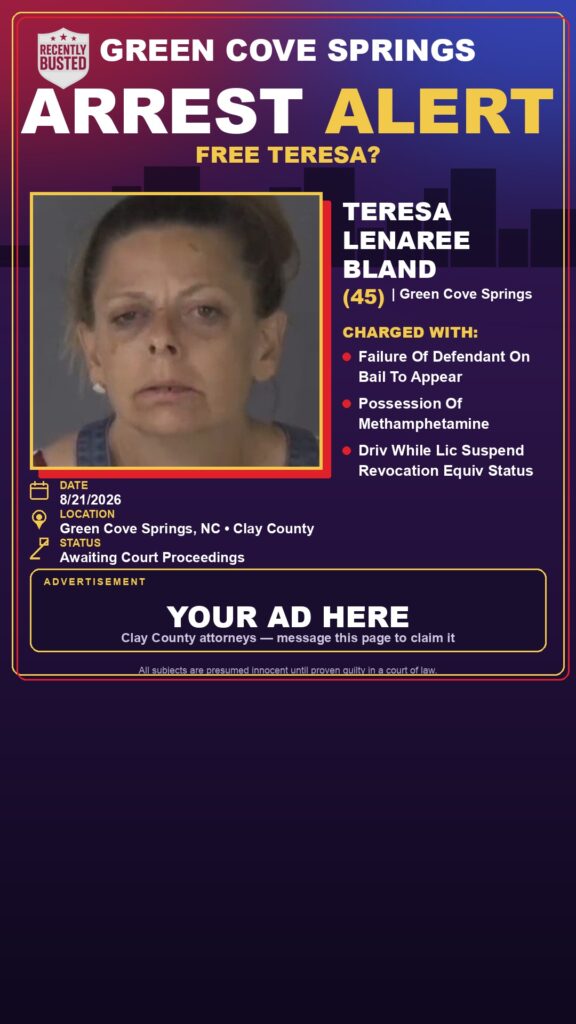 Arrest report - TERESA LENAREE BLAND