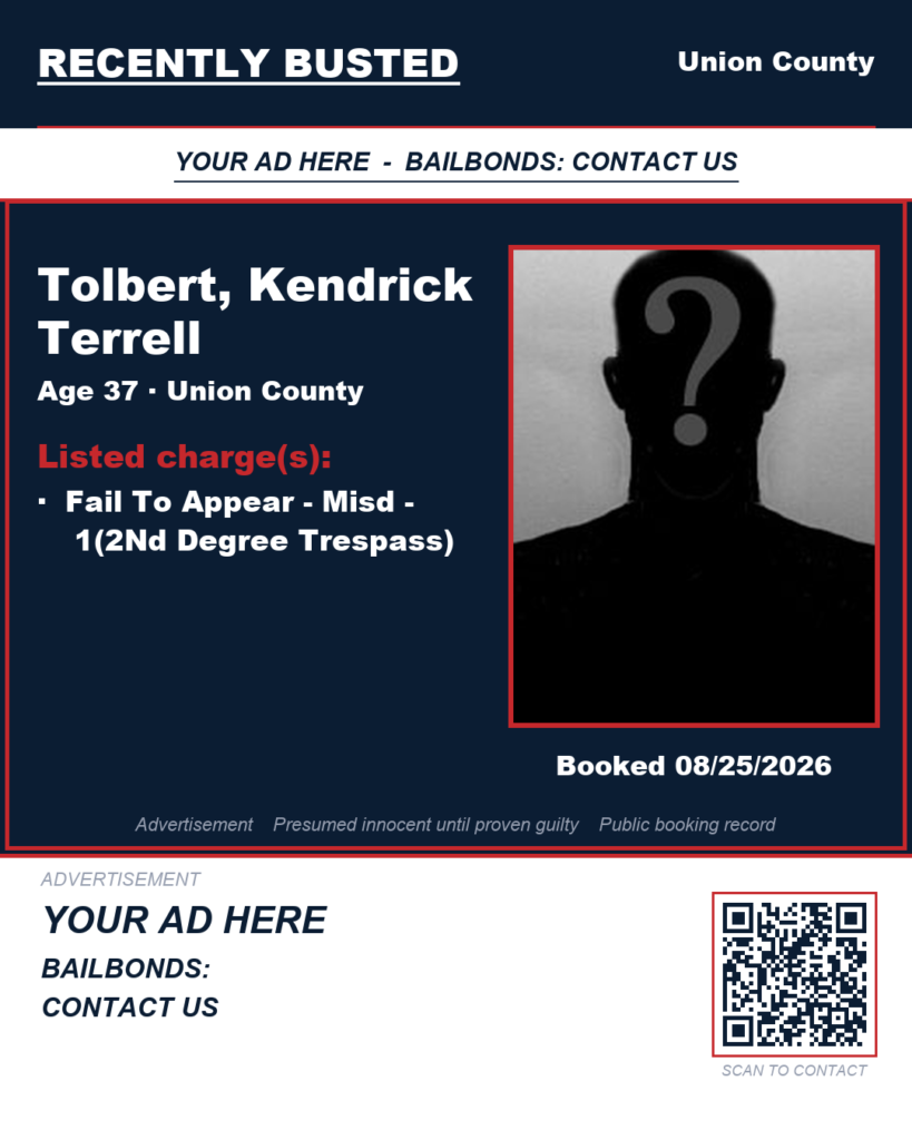 Arrest report - TOLBERT, KENDRICK TERRELL