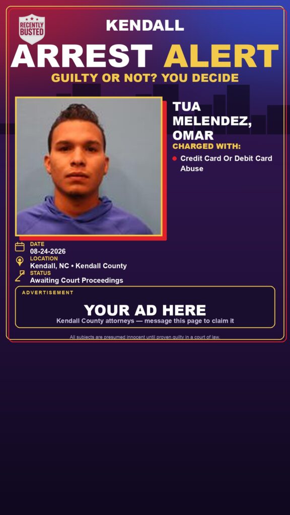 Arrest report — Tua Melendez, Omar
