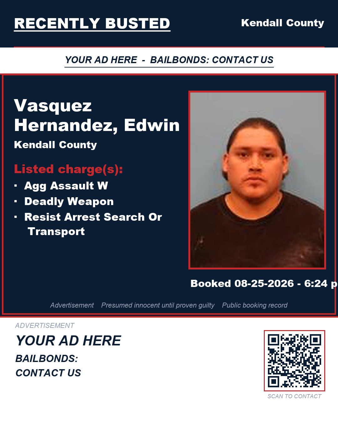 Arrest report - Vasquez Hernandez, Edwin
