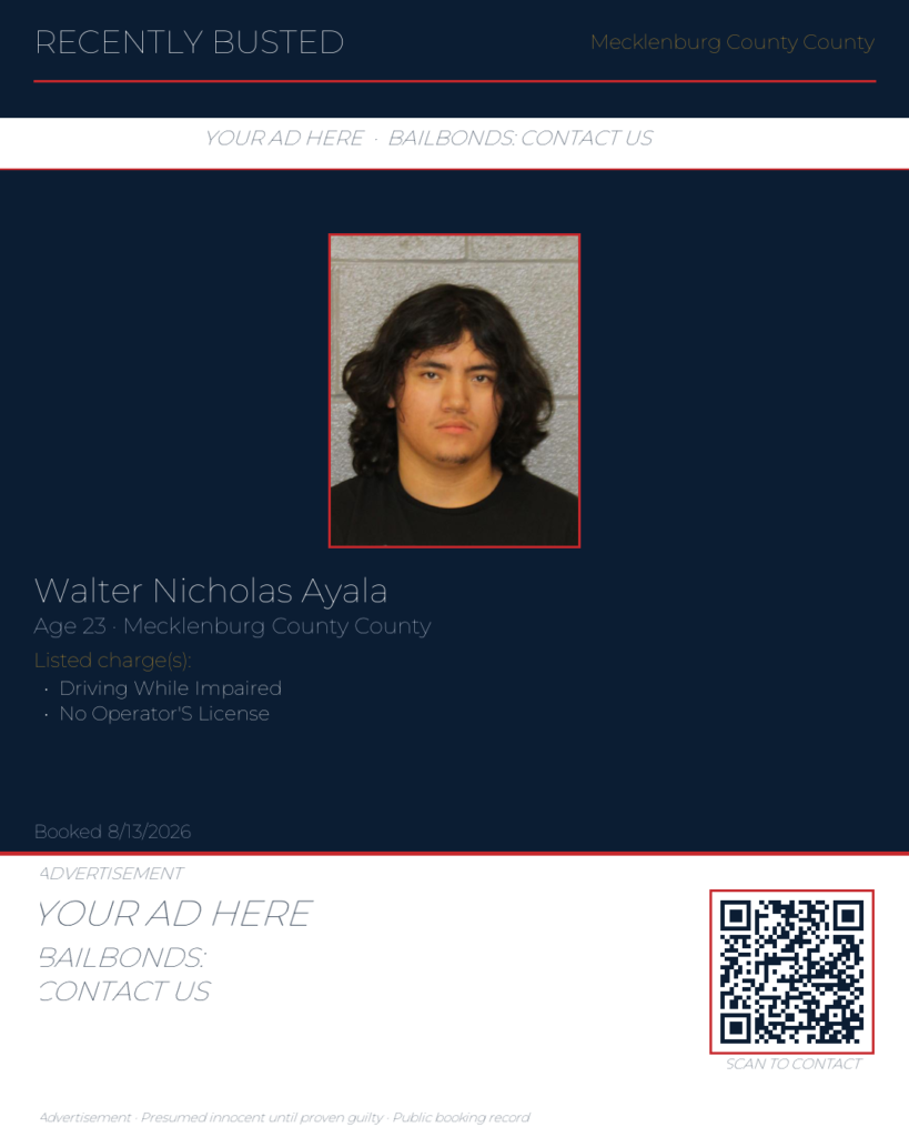 Arrest report — WALTER NICHOLAS AYALA