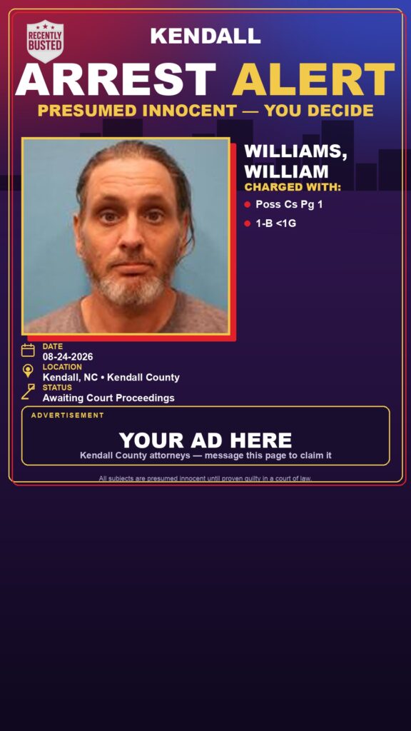 Arrest report — Williams, William