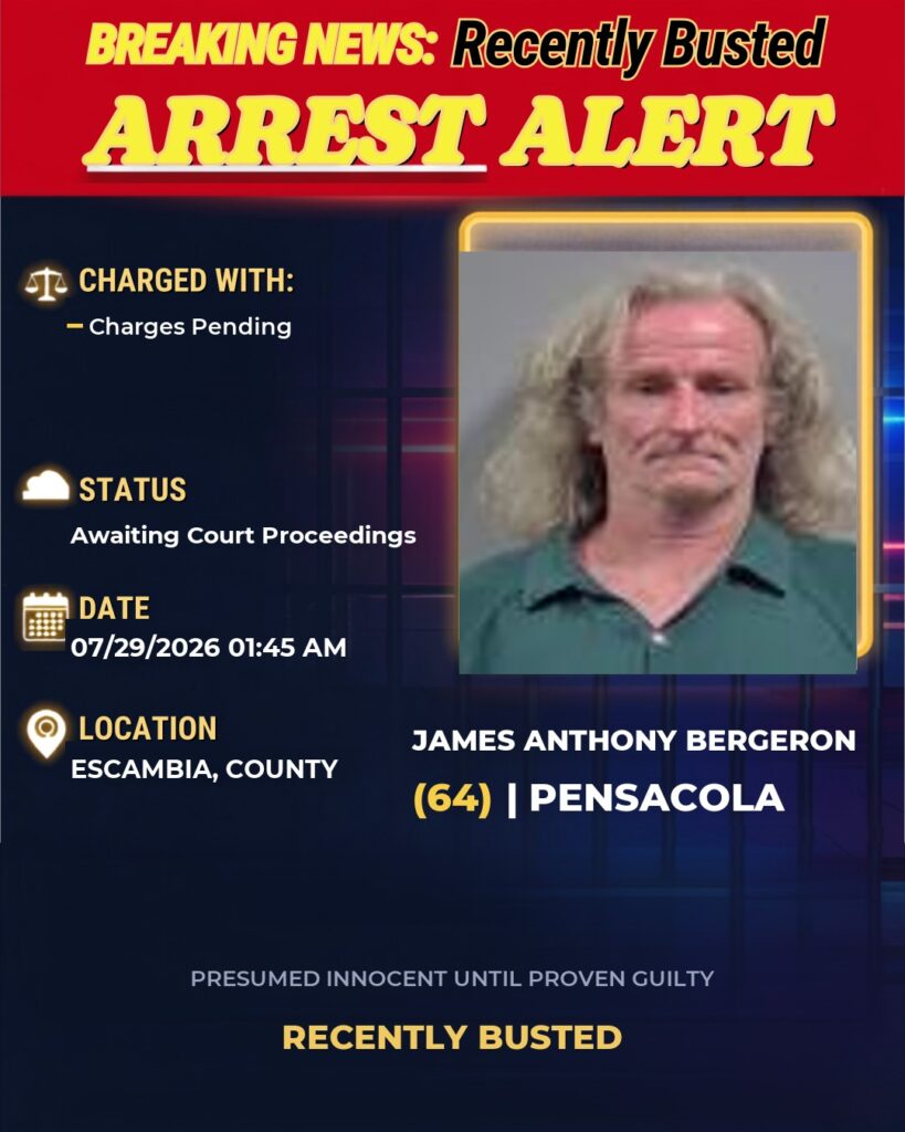 Arrest report — James Anthony Bergeron