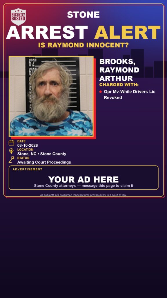 Arrest report — Brooks, Raymond Arthur