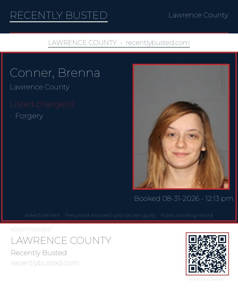 CONNER, BRENNA — arrest record card, Missouri