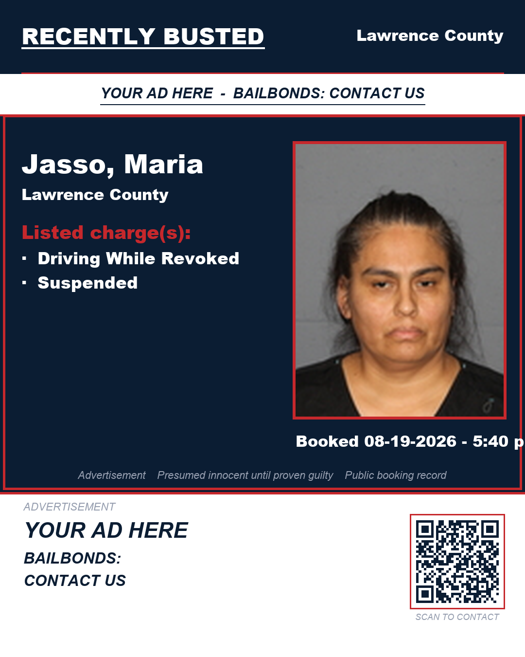 Arrest report - JASSO, MARIA