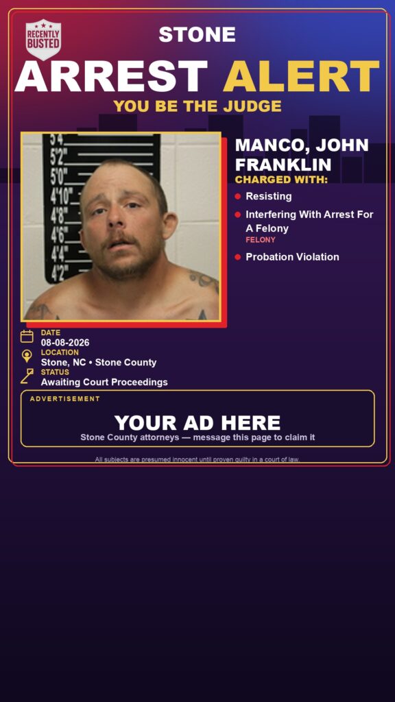 Arrest report — Manco, John Franklin
