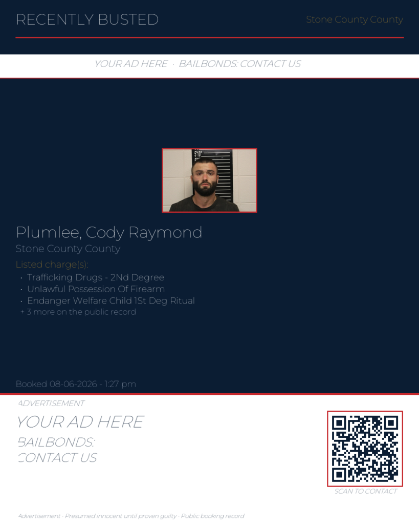 Arrest report — Plumlee, Cody Raymond