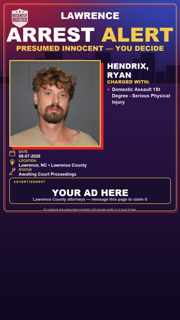 Arrest report — HENDRIX, RYAN