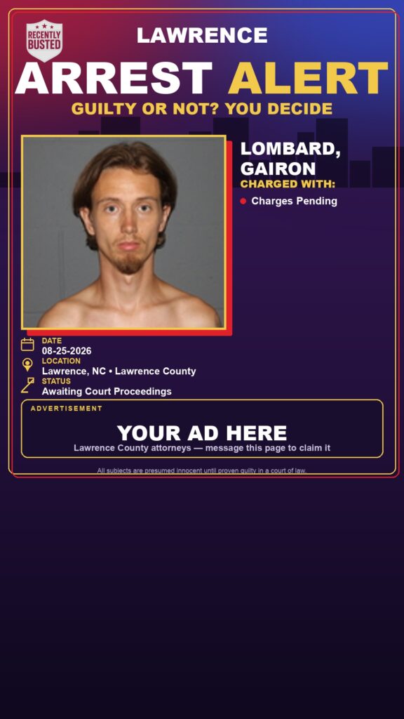 Arrest report — LOMBARD, GAIRON
