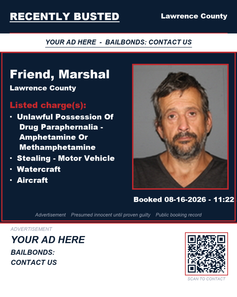 Arrest report — FRIEND, MARSHAL