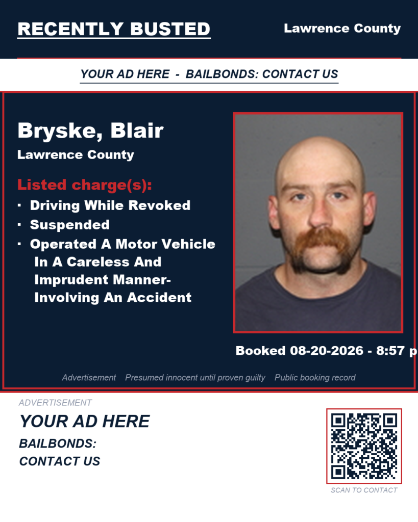 Arrest report — BRYSKE, BLAIR