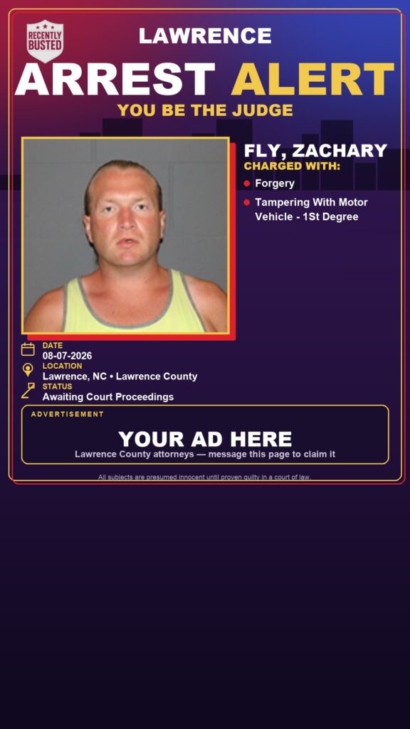 Arrest report — FLY, ZACHARY
