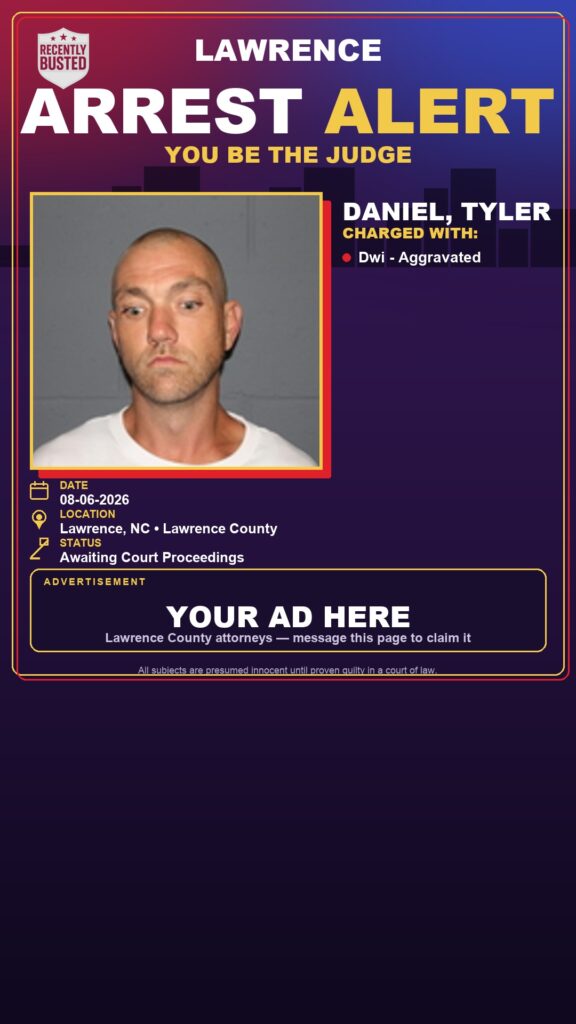 Arrest report — DANIEL, TYLER