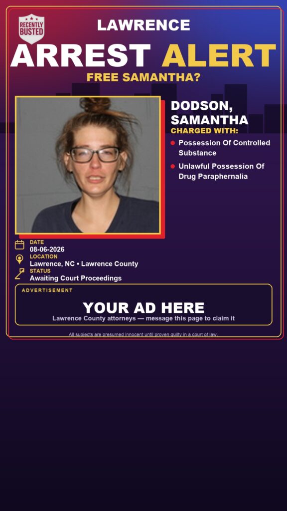 Arrest report — DODSON, SAMANTHA