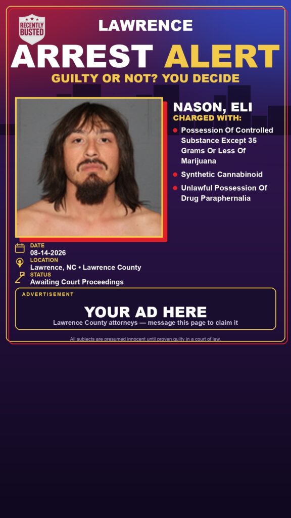 Arrest report — NASON, ELI