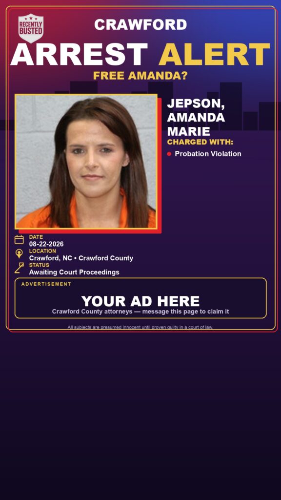 Arrest report — Jepson, Amanda Marie