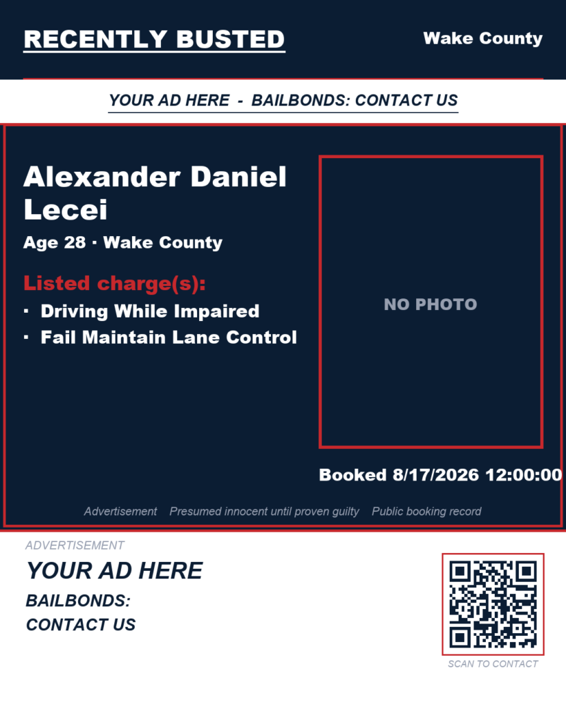 Arrest report - ALEXANDER DANIEL LECEI
