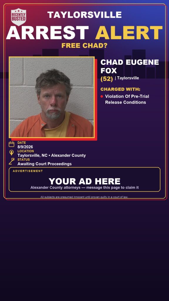Arrest report — CHAD EUGENE FOX