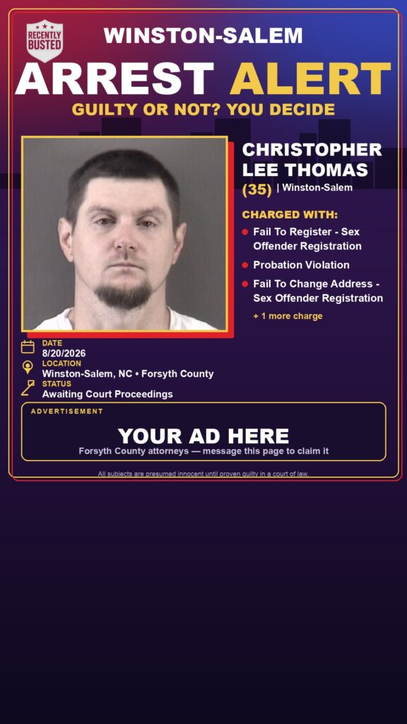 Arrest report — CHRISTOPHER LEE THOMAS