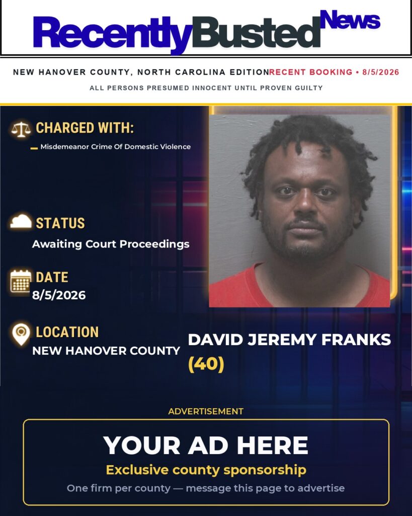 Arrest report โ DAVID JEREMY FRANKS