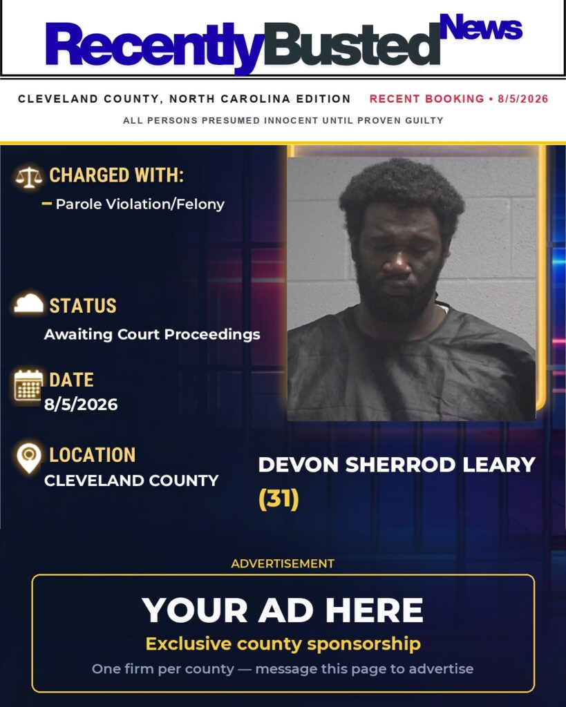 Arrest report — DEVON SHERROD LEARY