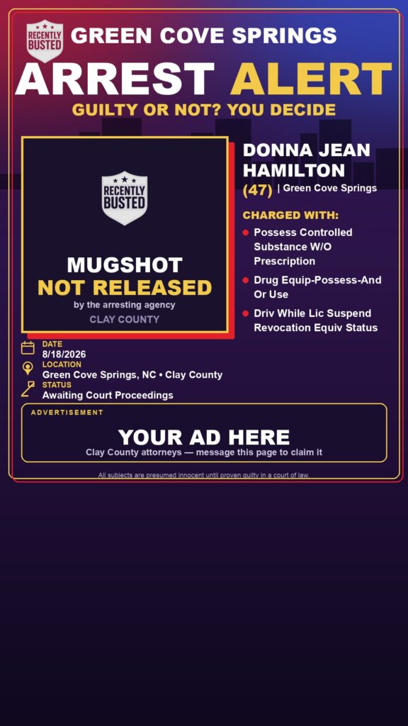 Arrest report — DONNA JEAN HAMILTON