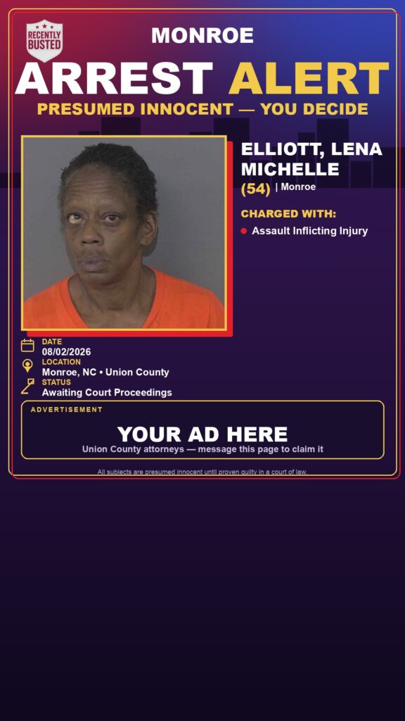 Arrest report - ELLIOTT, LENA MICHELLE
