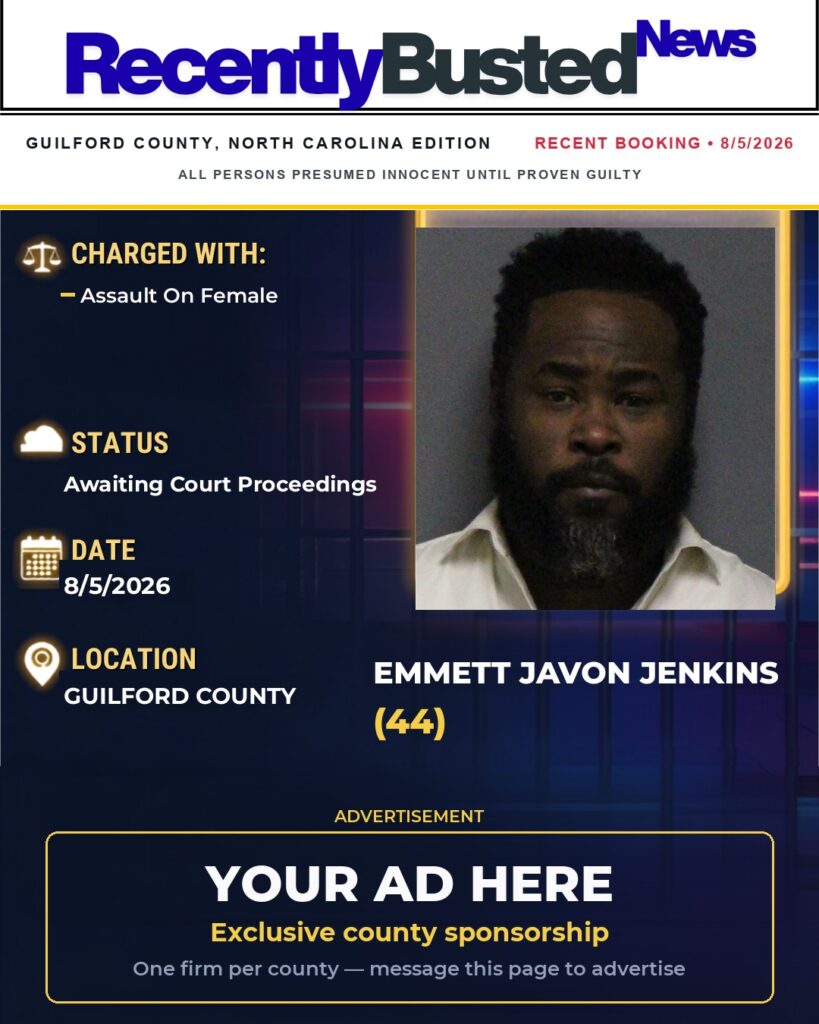 Arrest report — EMMETT JAVON JENKINS