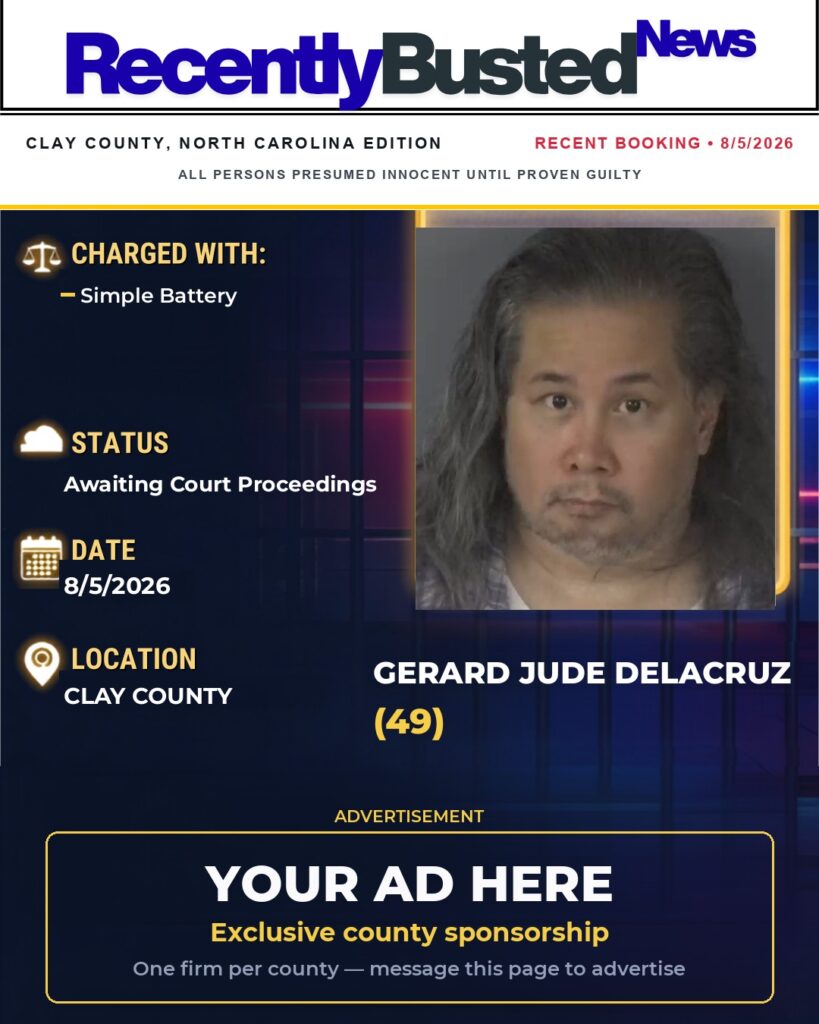 Arrest report — GERARD JUDE DELACRUZ