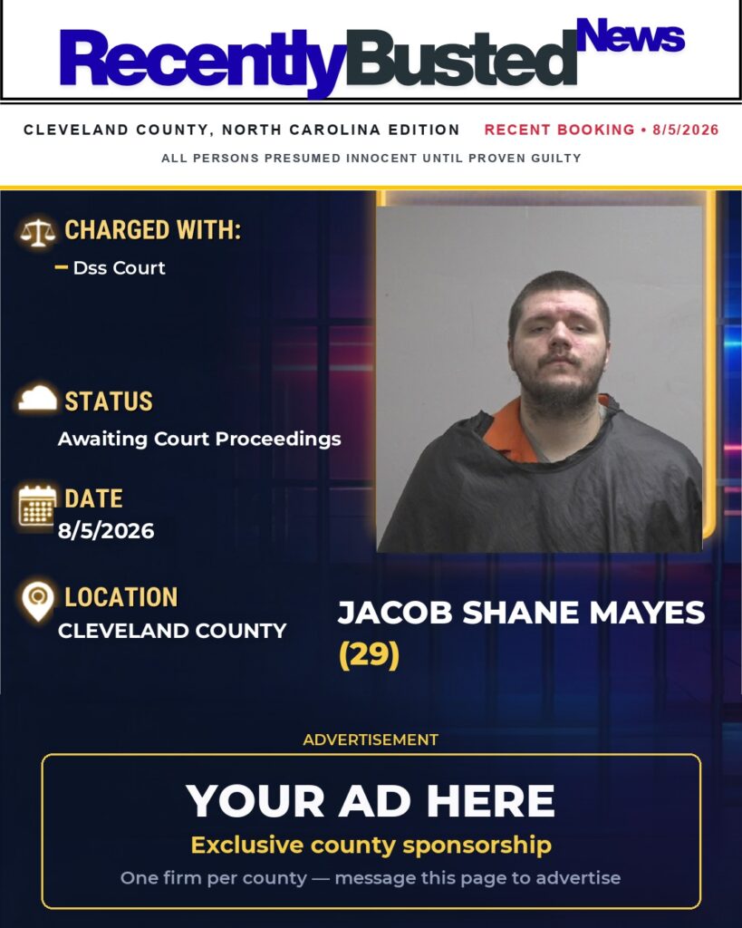 Arrest report — JACOB SHANE MAYES