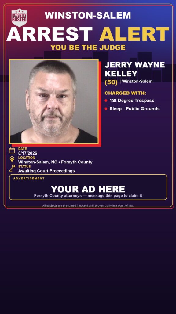 Arrest report — JERRY WAYNE KELLEY