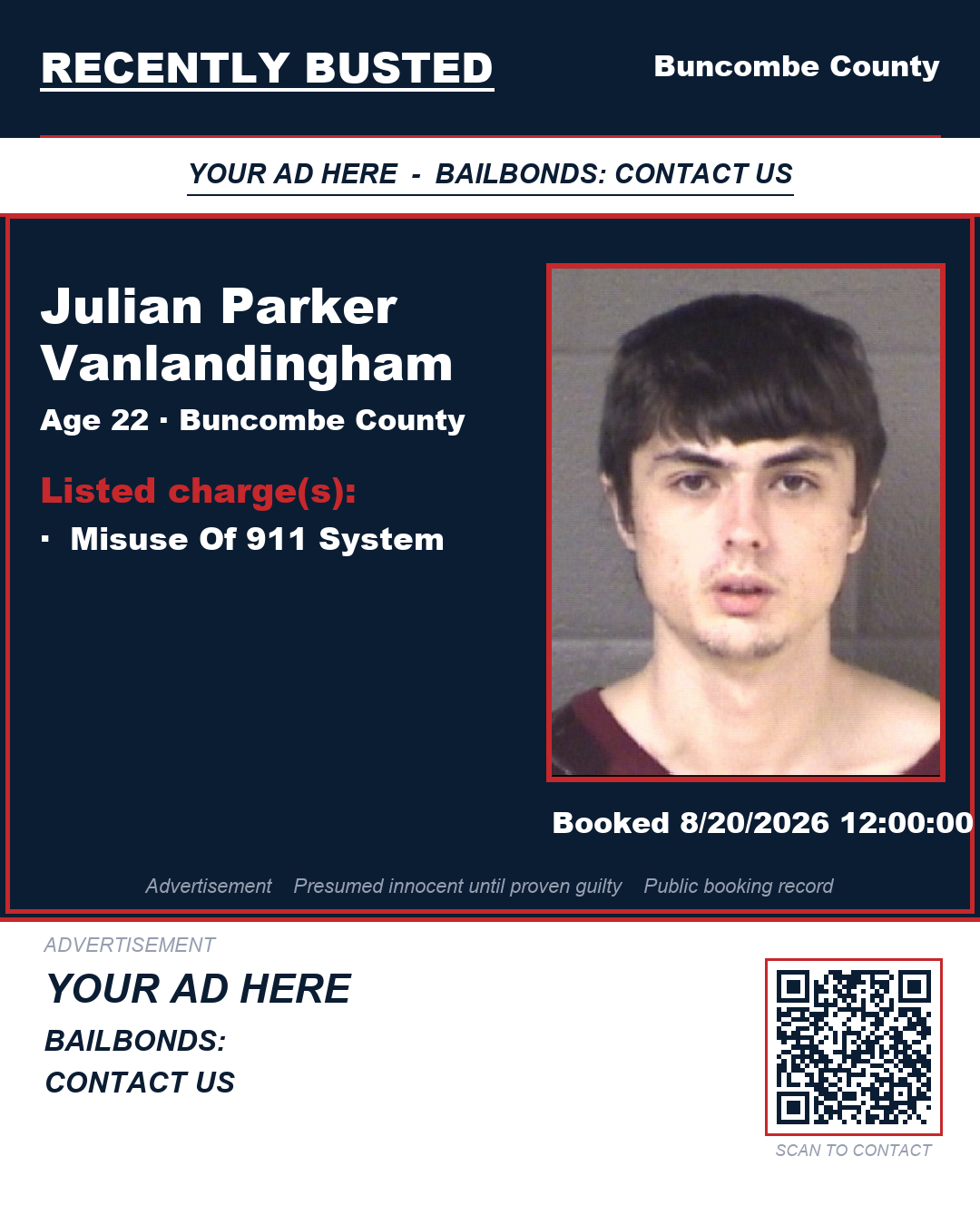 Arrest report - JULIAN PARKER VANLANDINGHAM