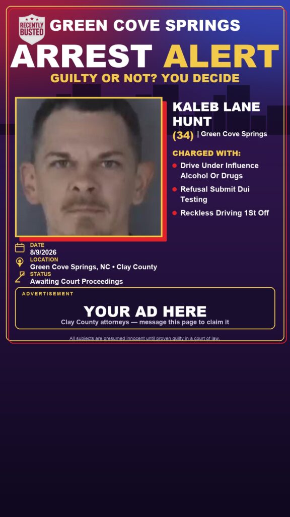 Arrest report โ KALEB LANE HUNT