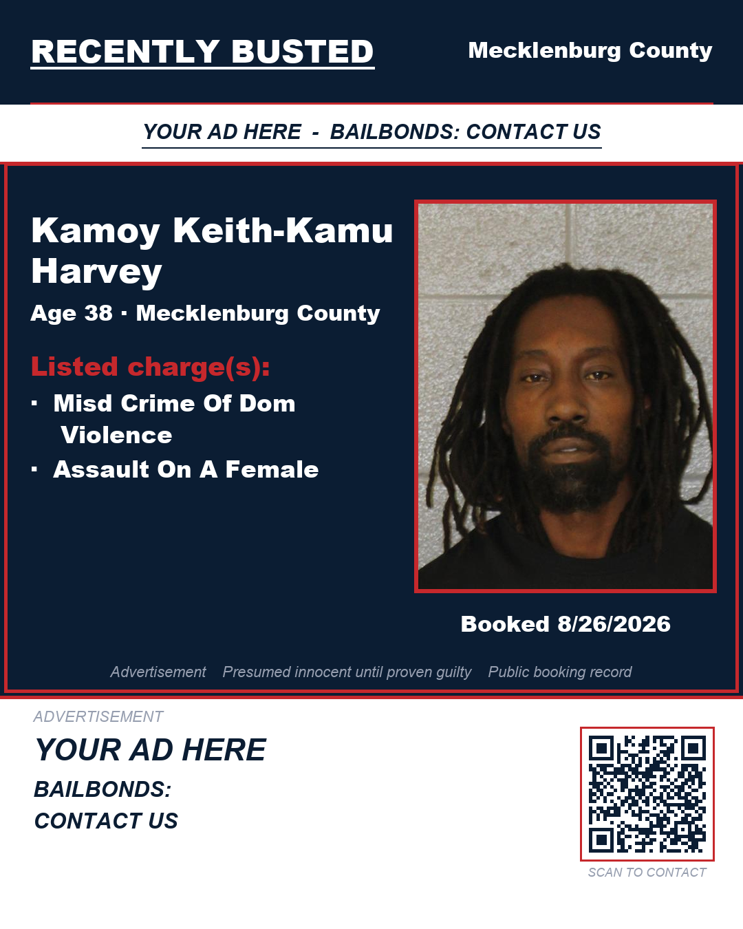 Arrest report - KAMOY KEITH-KAMU HARVEY