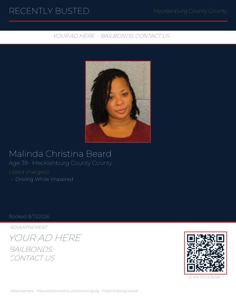 Arrest report — MALINDA CHRISTINA BEARD