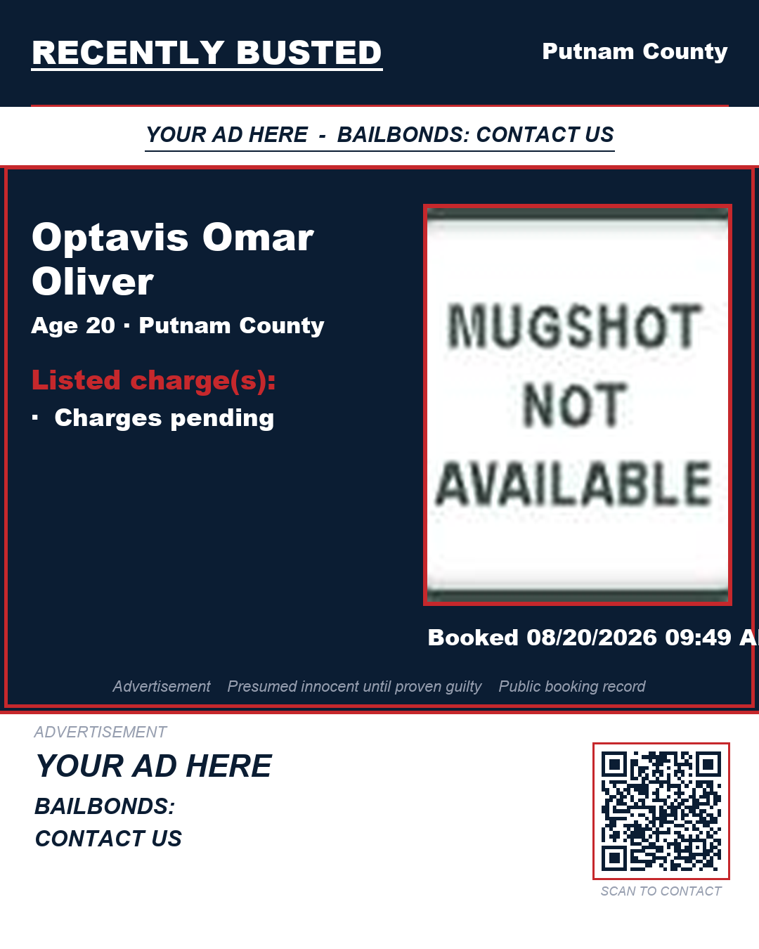 Arrest report - Optavis Omar Oliver