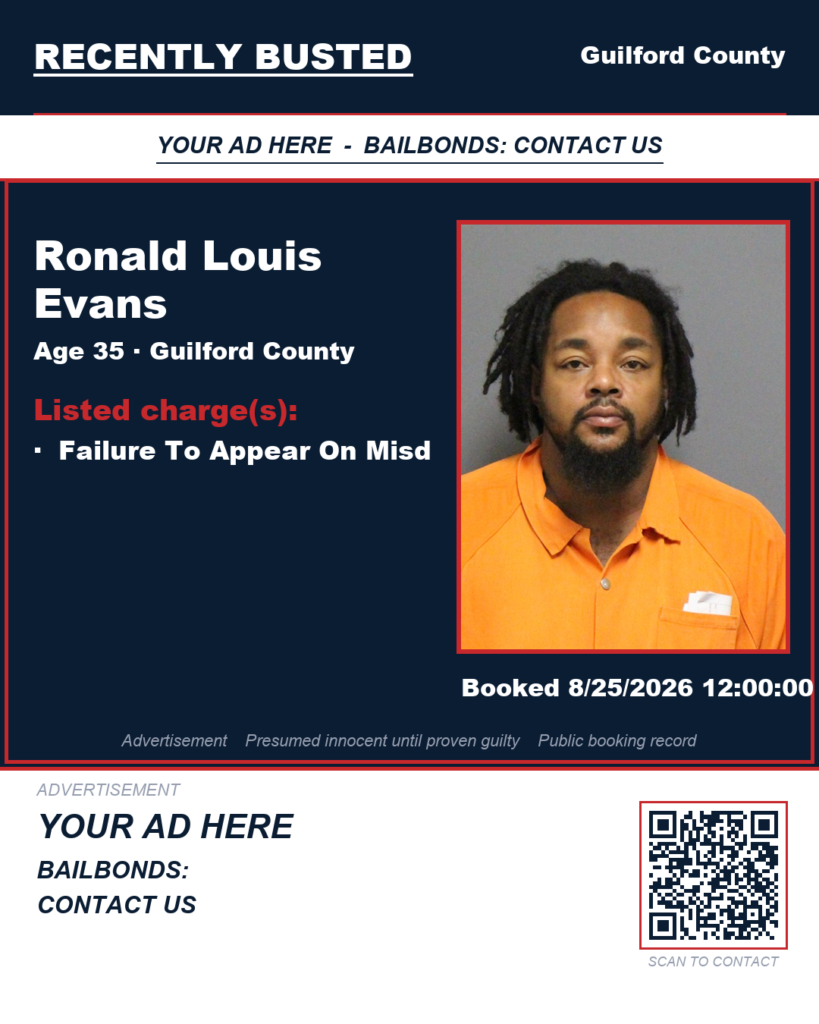 Arrest report - RONALD LOUIS EVANS