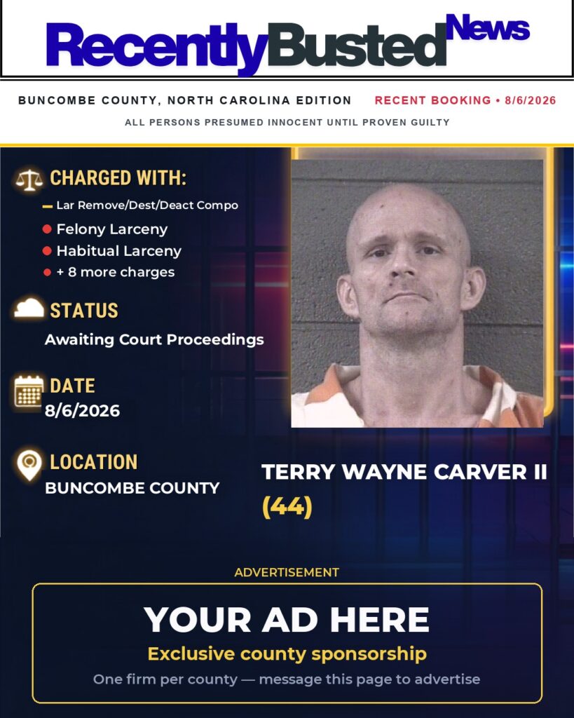 Arrest report — TERRY WAYNE CARVER II