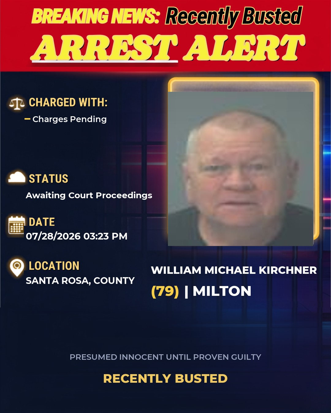 Arrest report - William Michael Kirchner