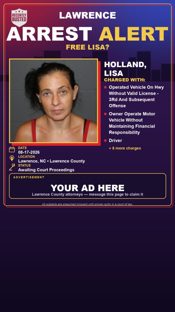 Arrest report — Holland, LISA