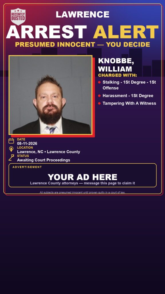 Arrest report — KNOBBE, WILLIAM