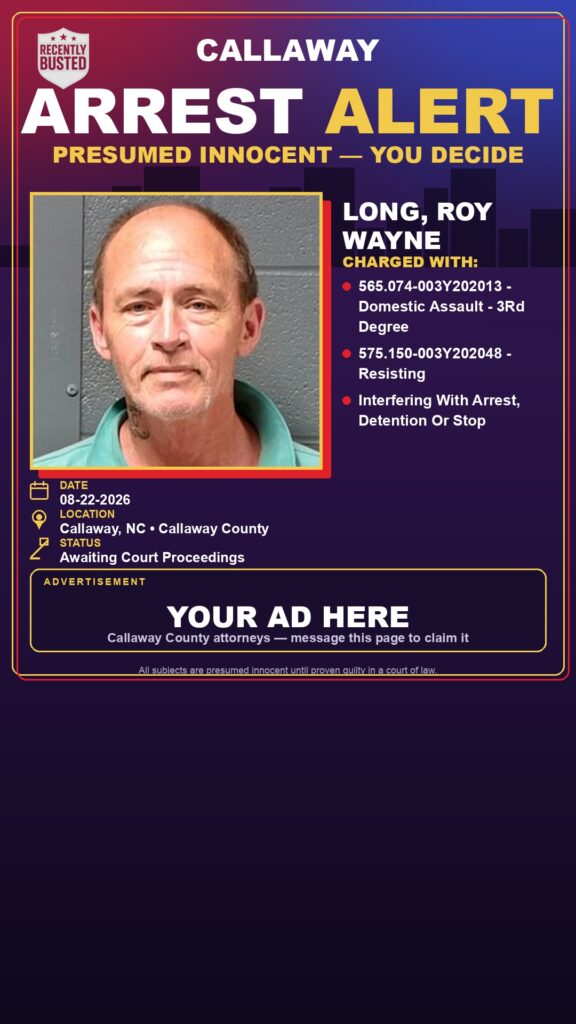 Arrest report — Long, Roy Wayne