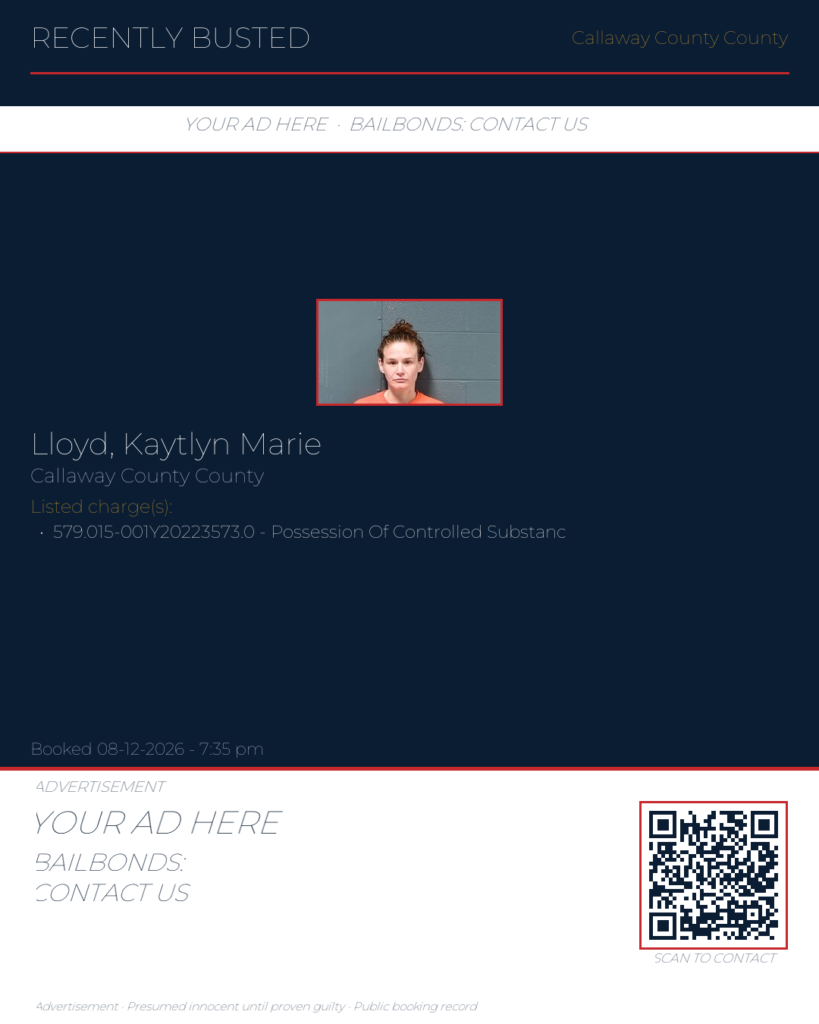Arrest report — Lloyd, Kaytlyn Marie