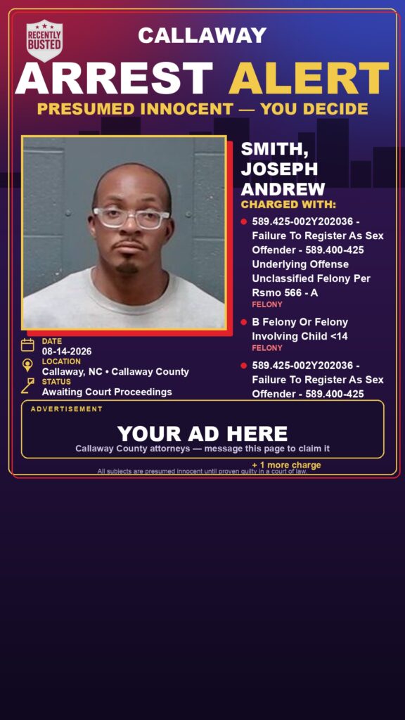 Arrest report — Smith, Joseph Andrew