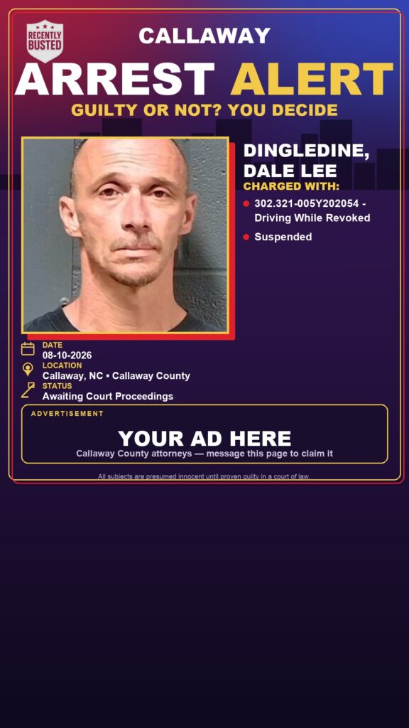 Arrest report — Dingledine, Dale Lee