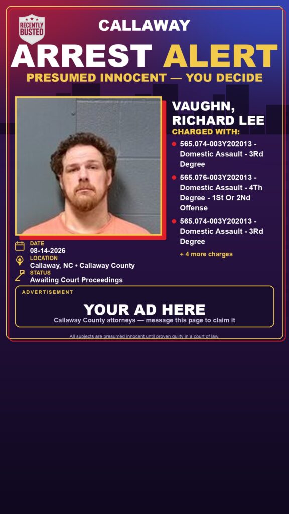 Arrest report — Vaughn, Richard Lee