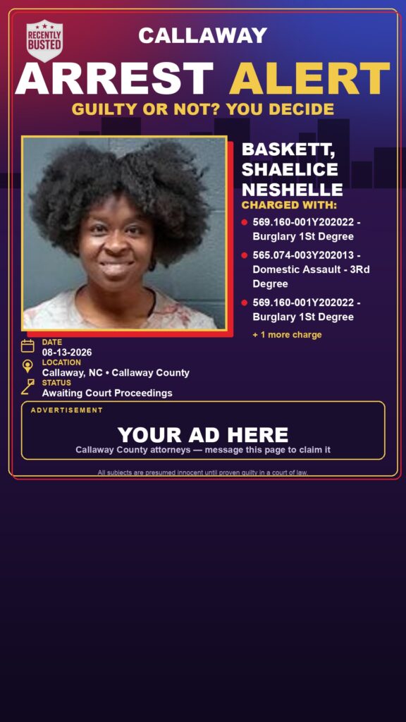 Arrest report — Baskett, Shaelice Neshelle